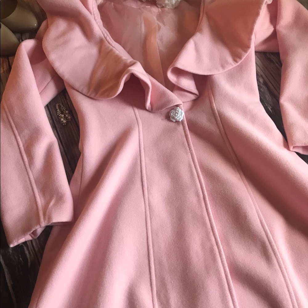 ๐ Pink dressy pea coat size small ๐ - Picture 3 of 7